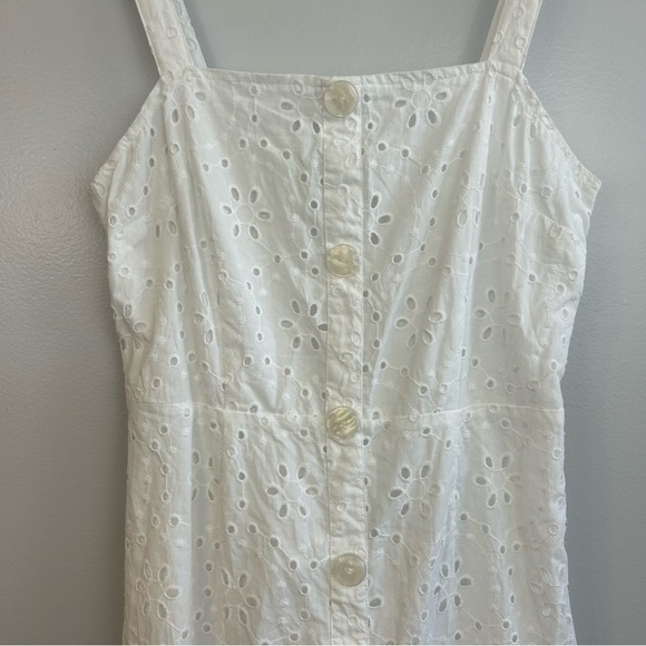 Alexis for Target White Eyelet Ruffle Sleeveless Mini Dress Size Small - Picture 3 of 12